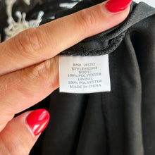 Load image into Gallery viewer, Lotus Threads Short Sleeve Floral Embroidered Gown Black/White 16 NWT