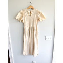 Load image into Gallery viewer, Who What Wear Angel Sleeve Smocked Knit Midi Dress Cream XS