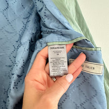 Load image into Gallery viewer, Zadig & Voltaire Victor Lined Single-Breasted Satin Blazer Green 36