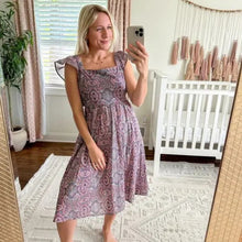 Load image into Gallery viewer, Banana Republic Tie-Back Midi Dress Blue Ash SP