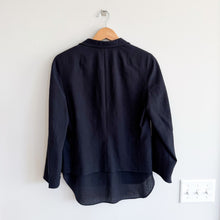 Load image into Gallery viewer, Akris Punto Lightweight Textured Single-Breasted Layered Hem Blazer Jacket Black