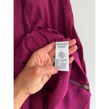 Load image into Gallery viewer, Athleta Jetset Zip Up Mock Neck Hooded Bomber Jacket Wildberry L NWT