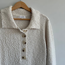 Load image into Gallery viewer, Worth Collective Collared Bell Sleeve Knit Maxi Dress White XL
