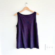 Load image into Gallery viewer, Eileen Fisher Merino Wool Sequin Sleeveless Tank Top Purple M