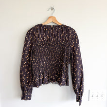 Load image into Gallery viewer, Rails Tabi Romantic Floral Cotton Long Sleeve Smocked Blouse L