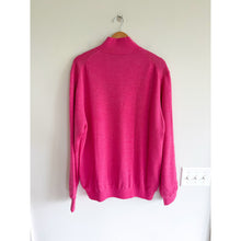 Load image into Gallery viewer, Fairway & Greene Baruffa Merino 1/4 Zip Long Sleeve Windsweater Pink XL