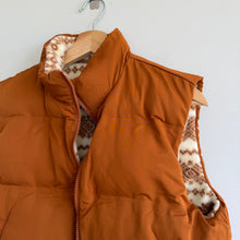 Load image into Gallery viewer, Thread & Supply Issey Reversible Crop Fair Isle Pattern Vest Brown Cream S