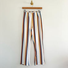 Load image into Gallery viewer, Free People Clean Crop Flare Pants Multi Stripe 2
