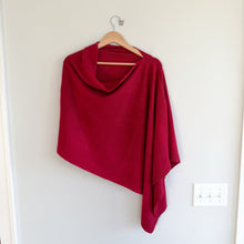 Load image into Gallery viewer, Kerisma Eden II Wool Blend Poncho in Berry Red OS
