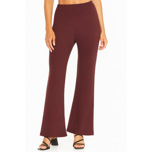 n:Philanthropy Ribbed Knit High Rise Pull On Wide Leg Pants Red XS NWT