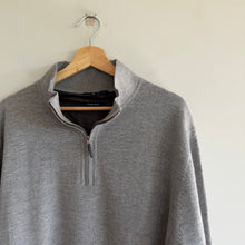 Load image into Gallery viewer, Fairway &amp; Greene Baruffa Merino Long Sleeve 1/4 Zip Windsweater Grey XL Gray XL
