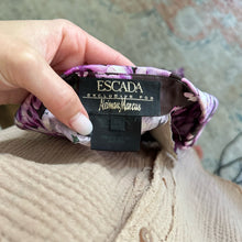 Load image into Gallery viewer, Escada by Neiman Marcus Silk Floral Long Sleeve Button Up Shirt Purple 34
