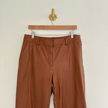 Load image into Gallery viewer, Commando Faux Leather 7/8 High Rise Casual Trouser Pants Cocoa Brown L
