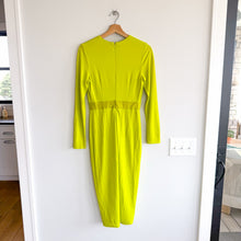 Load image into Gallery viewer, Cushnie Et Ochs Neon Deep V-Neck Midi Evening Dress Yellow 6
