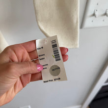 Load image into Gallery viewer, Julie Brown Snap Front Belted Oversized Collar Sweater Dress Ivory M NWT
