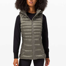 Load image into Gallery viewer, Lululemon Brace The Cold Zip Up Puffer Vest Gray Sage 6
