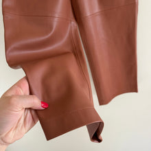 Load image into Gallery viewer, Blank NYC The Baxter Ribcage Straight Leg Faux Leather Cropped Pants Brown 29
