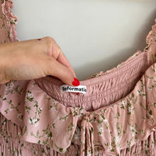 Load image into Gallery viewer, Reformation Morris Floral Print Long Sleeve Smocked Dress Pink 10
