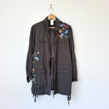 Load image into Gallery viewer, Willow &amp; Clay Embroidered Long Zip Up Jacket S NWT
