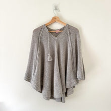 Load image into Gallery viewer, Calypso St. Barth Cashmere V-Neck Asymmetric Hem Poncho Sweater XS
