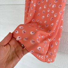 Load image into Gallery viewer, TVF for DVF Patterned Halter Tie Backless Mini Sundress Coral Pink 4 NWT
