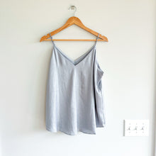 Load image into Gallery viewer, Express Cami Strap V-Neck Tank Silver L NWT
