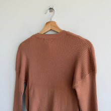 Load image into Gallery viewer, Rachel Zoe Ribbed Knit Button Front Cardigan Mini Tank Dress Set Brown S
