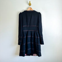 Load image into Gallery viewer, Anthropologie Leifsdottir Button Front Long Sleeve Embellished Coat Black 2
