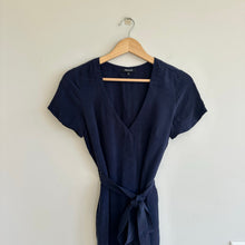 Load image into Gallery viewer, Madewell V-Neck Short Sleeve Straight Leg Jumpsuit Blue 00
