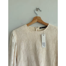 Load image into Gallery viewer, INA Floral Pattern Long Sleeve Smocked Tiered Maxi Dress Cream M NWT
