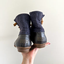 Load image into Gallery viewer, Sperry Quilted Lace Up Waterproof Rubber Duck Boots Blue 8
