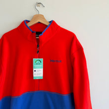 Load image into Gallery viewer, Marmot Rocklin Half Zip Fleece Pullover Victory Red / Trail Blue XXL NWT
