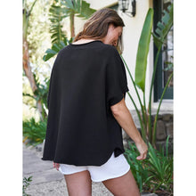 Load image into Gallery viewer, Frank &amp; Eileen Olive Original Caplet Pullover Black One Size
