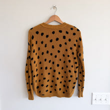 Load image into Gallery viewer, Madewell Painted Spots Pull Over Crew Neckline Long Sleeve Sweater Brown XXS
