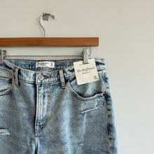 Load image into Gallery viewer, Abercrombie &amp; Fitch The Boyfriend Mid Rise Distressed Straight Jeans Blue 30 NWT
