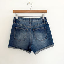 Load image into Gallery viewer, Madewell High Rise Denim Cuffed Stretch Jean Shorts in Blue 25
