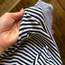 Load image into Gallery viewer, Velvet by Graham &amp; Spencer Linen Blend Striped Twist Front Dress Navy White
