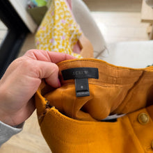 Load image into Gallery viewer, J. Crew Wool High Rise Sailor Gold-Button Accent A-Line Mini Skirt Yellow 8
