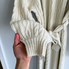 Load image into Gallery viewer, Show Me Your Mumu Barb Chunky Cable Knit Belted Maxi Sweater Dress Cream M
