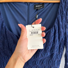 Load image into Gallery viewer, Bardot Adoni Floral Lace Long Sleeve Midi Dress Blue 8 NWT
