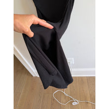 Load image into Gallery viewer, Michael Stars Wren Ribbed Crew Neck Sleeveless Bodycon Midi Dress Black M
