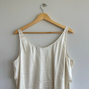 Eileen Fisher Silk Blend V-Neck Tank Top Cream XL