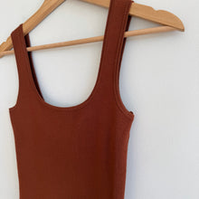 Load image into Gallery viewer, Abercrombie &amp; Fitch 90s Ribbed Knit Sleeveless Bodycon Mini Dress Brown XS
