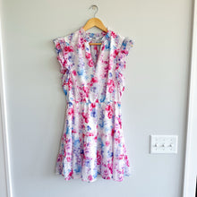 Load image into Gallery viewer, BB Dakota Steve Madden Floral Vibes Ruffle Trim Sleeve Dress Pink M
