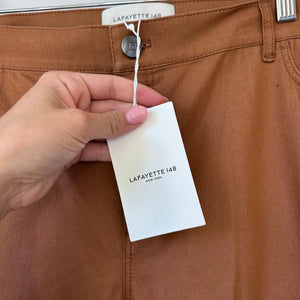 Lafayette 148 Mercer Primo Stretch-Denim Mid-Rise Skinny Jeans In Spice