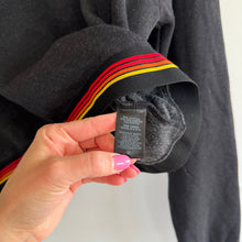 Load image into Gallery viewer, Aviator Nation Logo Rainbow Striped Trim Cropped Hoodie Set Black M

