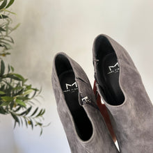 Load image into Gallery viewer, Marc Fisher Jayla Block Heel Suede Pointed-Toe Bootie Gray 8.5
