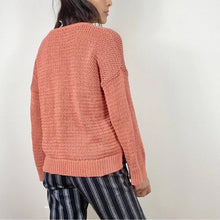 Load image into Gallery viewer, Madewell Breezeway Open-Knit V-Neck Pullover Sweater Pink XXS
