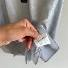 Load image into Gallery viewer, Express Cami Strap V-Neck Tank Silver L NWT
