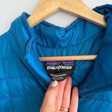 Load image into Gallery viewer, Patagonia Nano Zip Up Mock Neck Puffer Jacket Blue XXL
